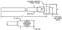 Single Ended Flash Lamp Series Electrical Connectors Drawing
