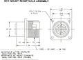 Box Mount Receptacle Assembly Dimensional Drawing (10125)