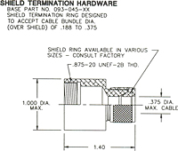 Shield Termination Hardware Dimensional Drawing (093-045-XX)