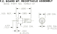 P.C. Board MT. Receptacle Assembly for Midgi Series