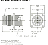 Box Mount Receptacle Assembly Dimensional Drawing (10243)